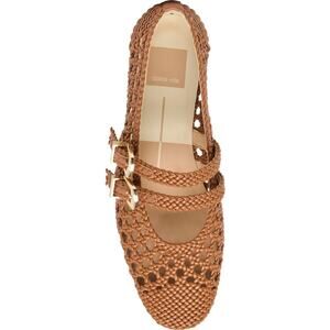 Dolce Vita Baylee Woven Mary Jane Flat NEW Size 6 Tan Sandal MSRP $160